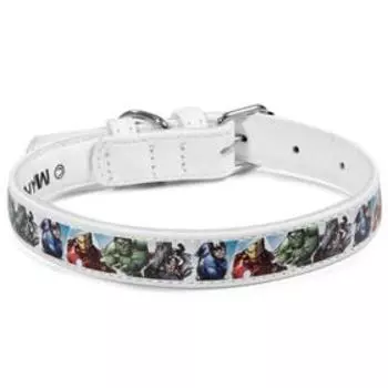 Ошейник кожаный Troil Marvel "Мстители", 30-39 х 2 см