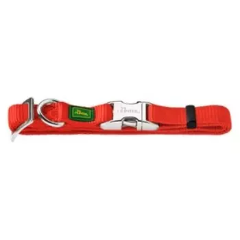 Ошейник нейлоновый для собак Hunter ALU-Strong L, 45-65 см, с металлической застежкой, красный 15