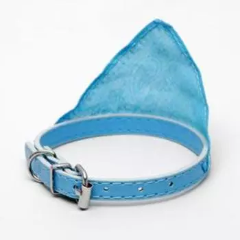 Ошейник с косынкой 32 х 1 см, ОШ 22-28, голубой