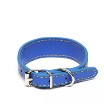 Ошейник-селедка со светоотражающими косточками, 32 х 2,5 см, синий