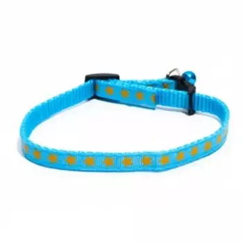 Ошейник "Звездопад", 30 х 1 см, капрон, голубой