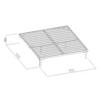 Основание для кровати Sherlock 1.1, с гибкими ламелями, деревянный каркас, на ножках, 18002000 мм