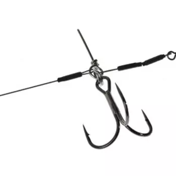 Остнаска стал. Lucky John STINGER SSW 1х7 3,5+5,5cm, оснащ. тройником №01 1шт.