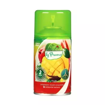 Освежитель воздуха Green collection by Provence, антитабак, манго и ваниль, сменный баллон