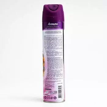 Освежиттель воздуха Armeto "Цветущая роза и абрикос", со сменным баллоном, 300 мл
