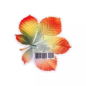 Открытка для украшения на скотче "Лист каштана - 2" 18х18см