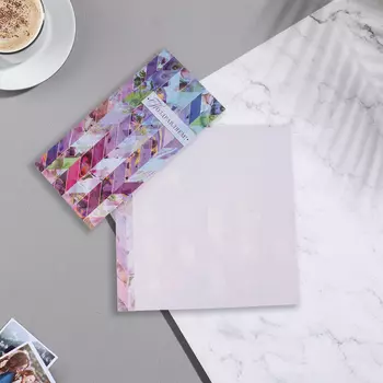 Открытка-евро "Поздравляем!" разноцветный фон, 11х21,5 см