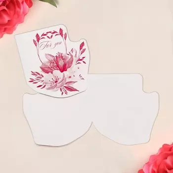 Открытка формовая «Для тебя», букет, 8 х 8,4 см