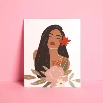 Открытка инстаграм «Для тебя», девушка, 8,8 × 10,7 см