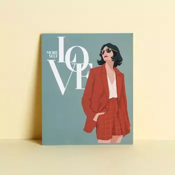 Открытка инстаграм «Люби себя», 8,8 × 10,7 см