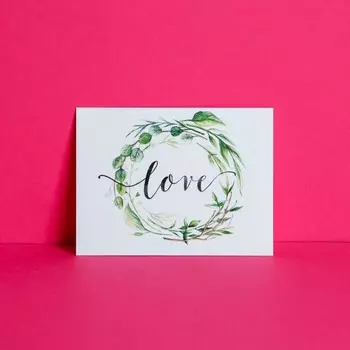 Открыткакомплимент Love, 8 6 см