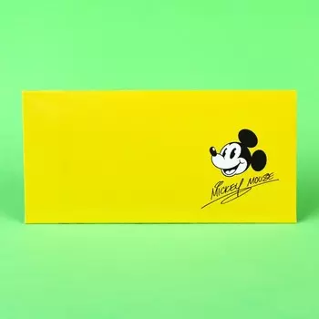 Открытка-конверт для денег, Микки Маус, 17х8,5 см