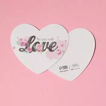 Открытка-мини "For you" 7,1 x 6,1 см
