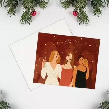 Открытка-мини Girls, 8,8 х 10,7 см