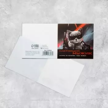 Открытка-мини «Настоящий мужик», 7 х 7 см