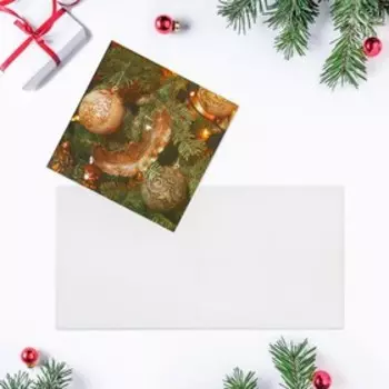 Открытка-мини «Новогодняя ёлка», 7 х 7 см