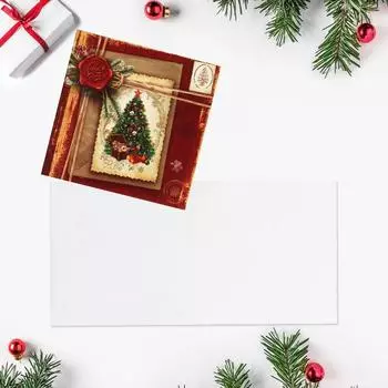 Открытка-мини «Новогодняя ёлка», 7 х 7 см