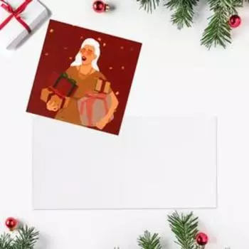 Открытка-мини «Подарки», 7 х 7 см