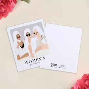 Открытка мини «Подруги», девушки, 8,8 х 10,7 см