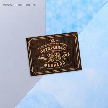 Открытка поздравительная «С 23 Февраля», коричневая, 86 см