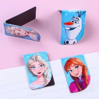 Магнитные закладки для книг, 4 шт. на открытке «Самой красивой!», Холодное сердце