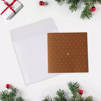 Открытка «С Новым Годом!», ручная работа, со вкладышем и конвертом