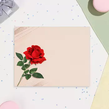 Открытка "С Праздником!" роза, 12,5х19,5 см