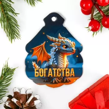 Открытка-шильдик на магните «Богатства!» винил, 6.57 см