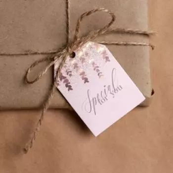 Открытка-шильдик на подарок «Нежность», акварельный картон 5 7 см