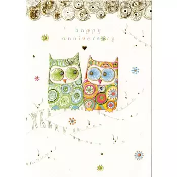 Открытка Turnowsky «Две совы», вертикальная