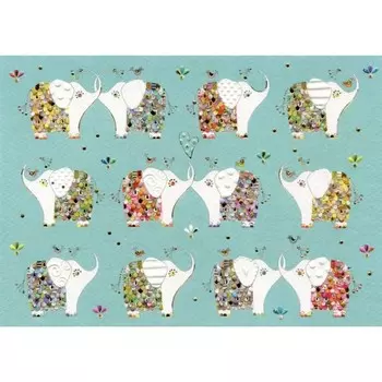 Открытка Turnowsky «Слоны вряд»