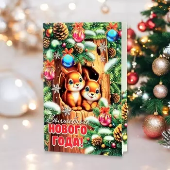 Открытка «Волшебного Нового Года!», 12.519.4 см
