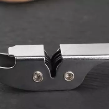 Открывашка с ножеточкой Доляна, 14 см, хромированная