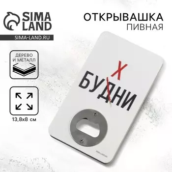 Открывашка для пива «Будни», 8х13.8 см