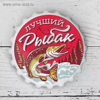 Открывашка пивная на магните «Лучший рыбак», 7 см