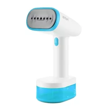 Отпариватель Kitfort КТ-984-3, ручной, 1600 Вт, 250 мл, 28 г/мин, шнур 1.8 м, бело-бирюзовый 76028