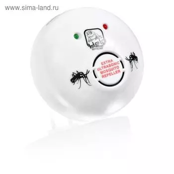Отпугиватель КОМАРОВ и СЛЕПНЕЙ, УЛЬТРАЗВУКОВОЙ 220 В, 10х10х4,5 см