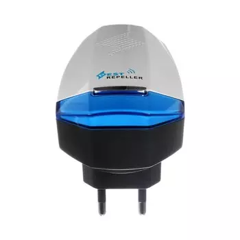 Отпугиватель насекомых и грызунов LRI-54, ультразвуковой, 120 м, от сети, белый