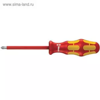 Отвертка крестовая WERA PlusMinus VDE WE-006190, диэлектрическая, PZ1 x 80 мм