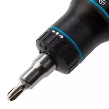 Отвертка реверсивная с револьверным механизмом Gross 11601, сталь S2, 11 шт