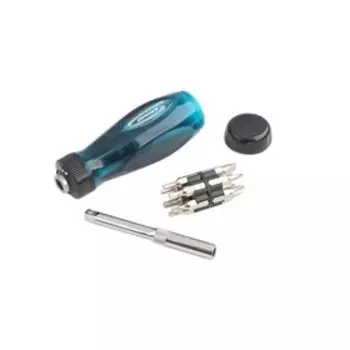 Отвертка реверсивная с удлинителем Gross 11603, трещотка 72 зуба, сталь S2, 12 шт