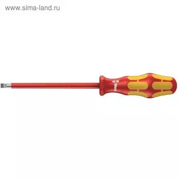 Отвертка шлицевая WERA VDE WE-006120, диэлектрическая, SL1x5.5x125 мм