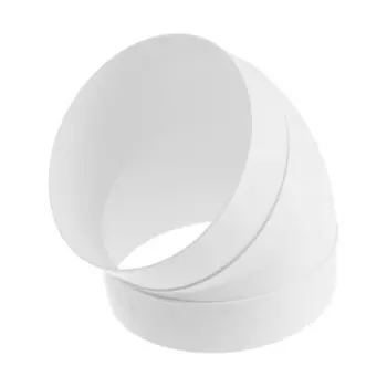 Отвод ZEIN, круглый, вентиляционный, d=125 мм, 45°