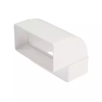 Отвод ZEIN, плоский, вертикальный, вентиляционный, 60 х 120 мм