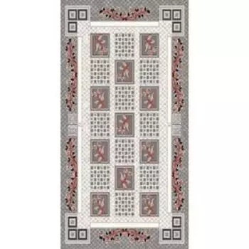 Ковёр овальный DIlber 3055, 200 х 400 см, цвет kemik/gri