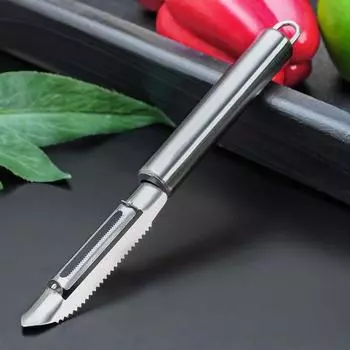 Овощечистка Доляна «Металлик», 21 см