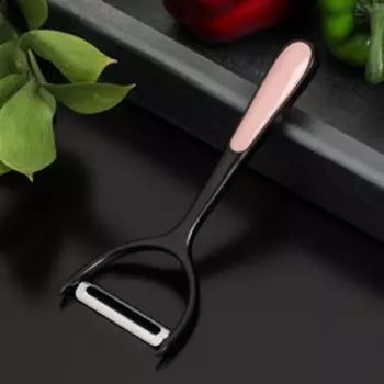 Овощечистка горизонтальная «Нежность», цинковый сплав, цвет чёрный