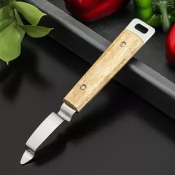 Овощечистка вертикальная Доляна «Дровосек», нержавеющая сталь, цвет коричневый