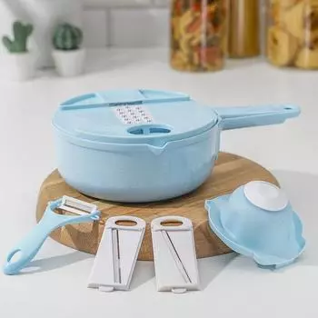 Овощерезка Blur с контейнером, 5 насадок, овощечистка