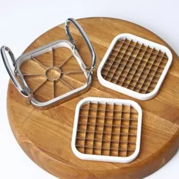 Овощерезка Доляна Steel, 3 насадки, нержавеющая сталь, белая